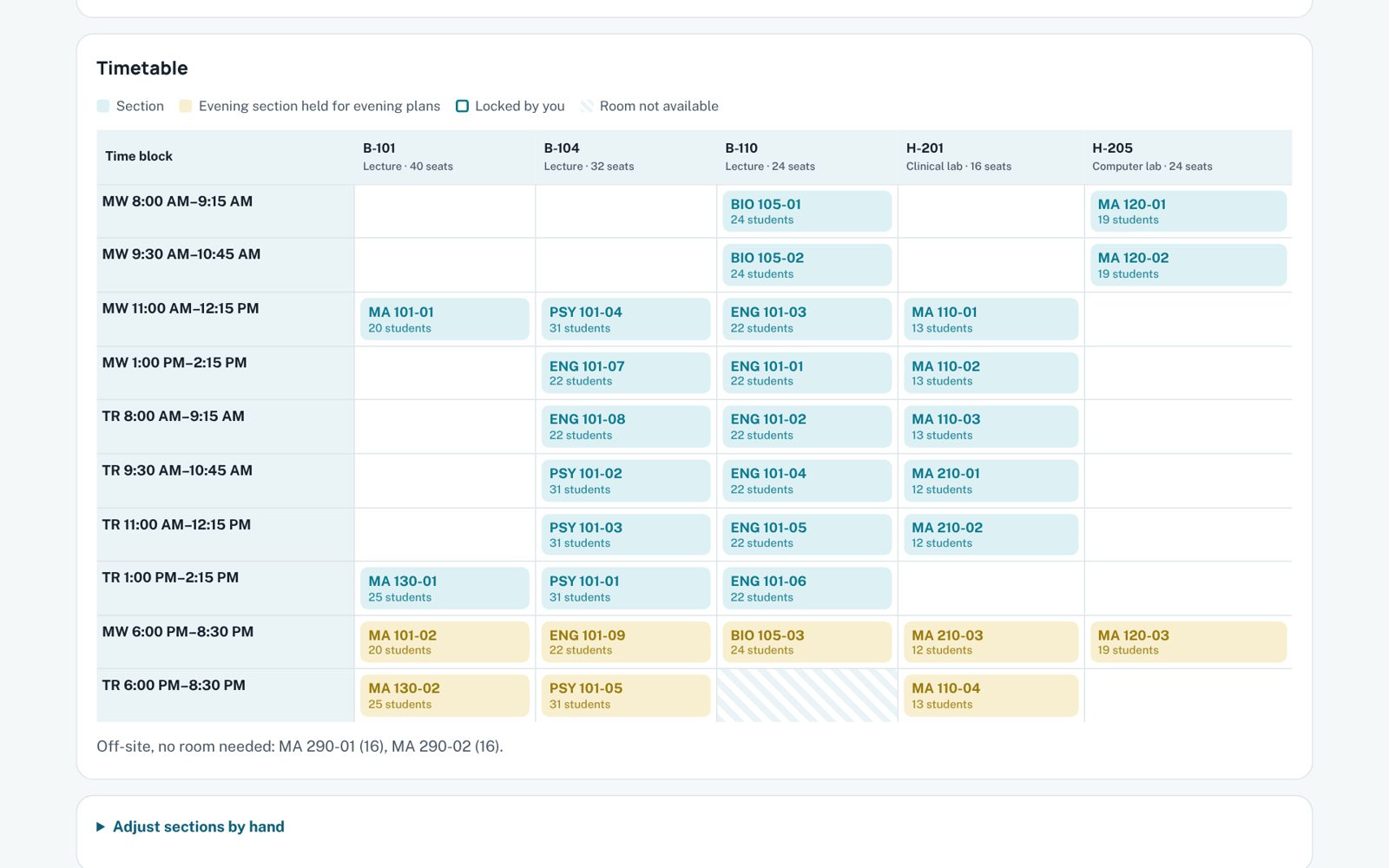 Screenshot of Course Planner